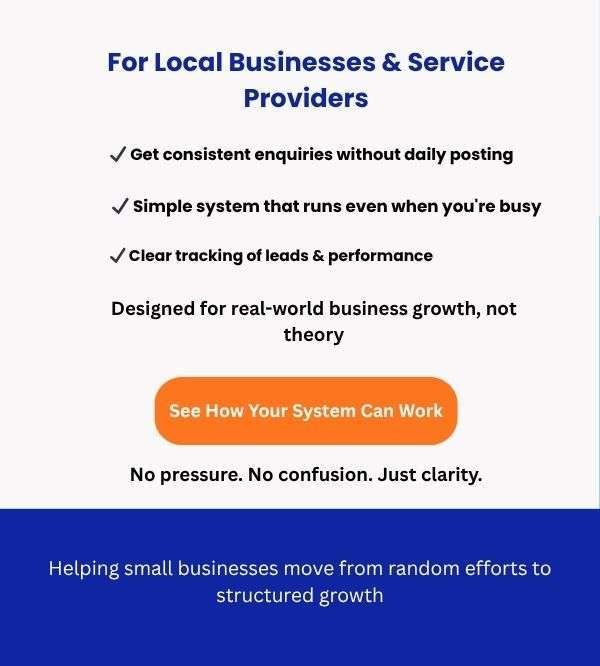 High-conversion website module showcasing a refined digital acquisition system for service-based businesses with clear value indicators and strategic call-to-action