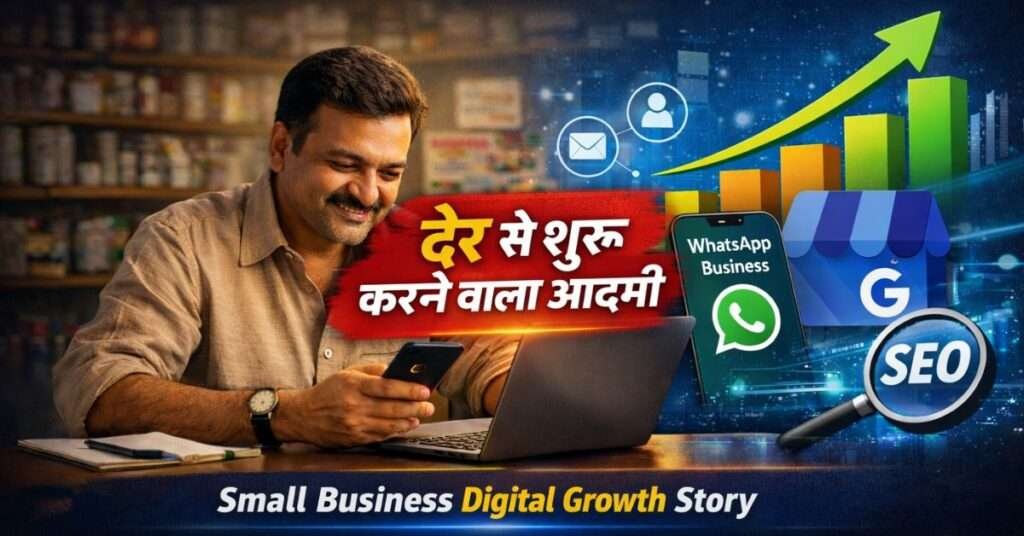 देर से शुरू करने वाला आदमी Digital Support Services से business growth की सच्ची कहानी